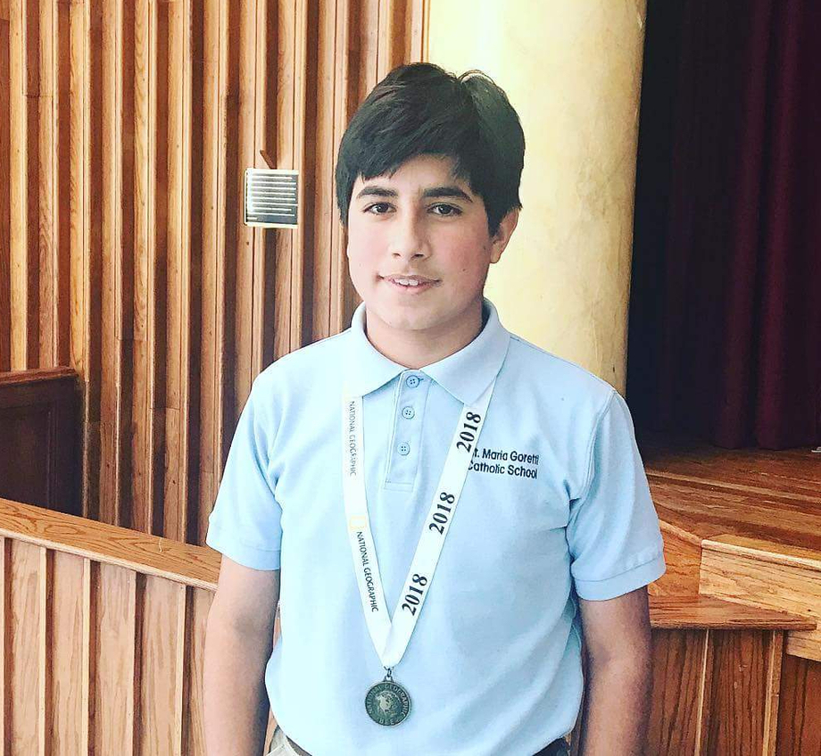 SMG Geography Bee Recipient Saint Maria Goretti Catholic School